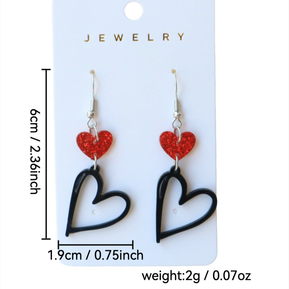 Wholesale Valentine's Day Acrylic Love Earrings Hollow Love Sweet Earrings Cute All-match Ear Jewelry
